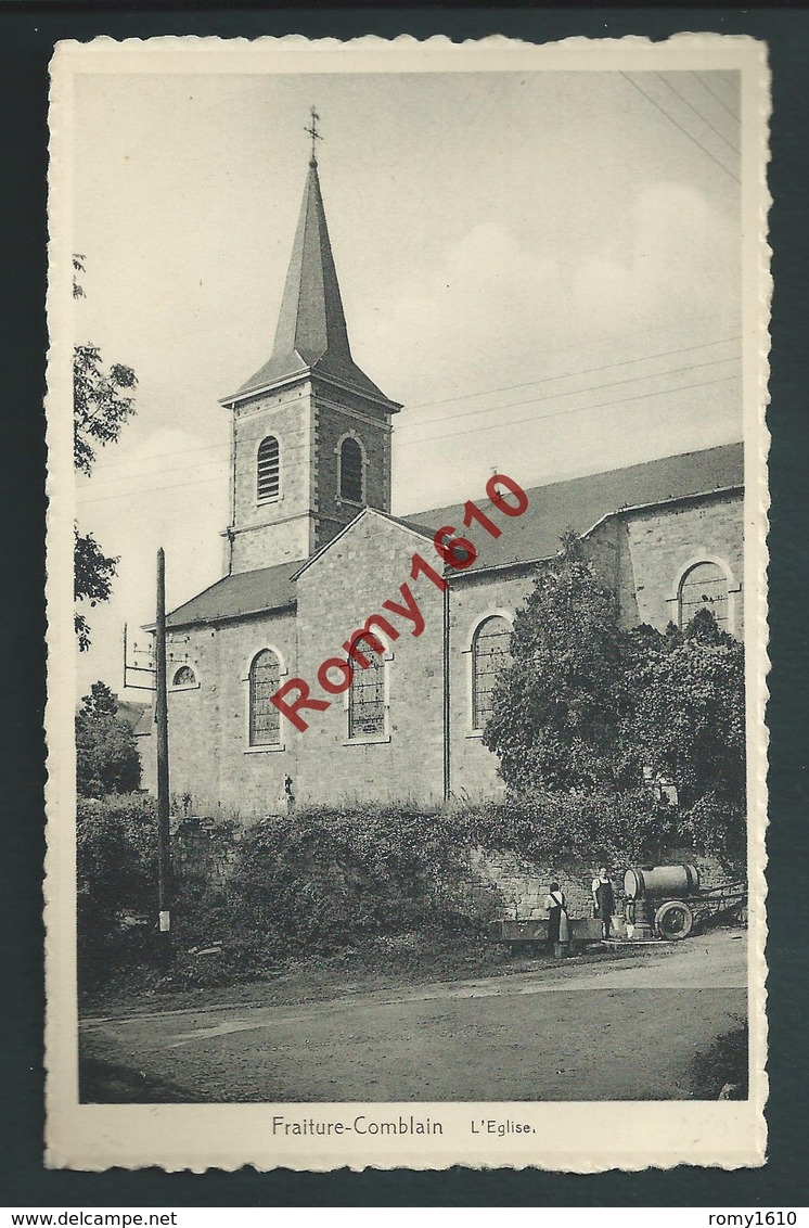 Fraiture-Comblain - L'Eglise. Maison Istas-Leduc. La Fontaine, Animée. - Comblain-au-Pont