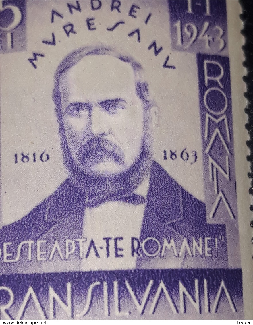 Errors Romania 1942 # MI 755 Printed With Lines On Stamp, Line Color Spot In Right Frame, Mnh - Variétés Et Curiosités