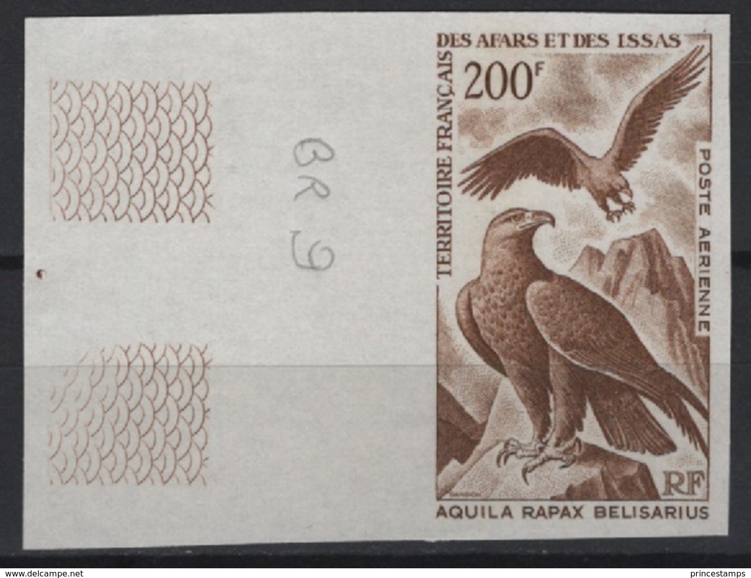 Afars Et Issas (1967)  Yv. Av. 56 /  Aigle - Eagle - Birds Of Prey - Color PROOF - NON DENTELE - IMPERFORATED - Adler & Greifvögel