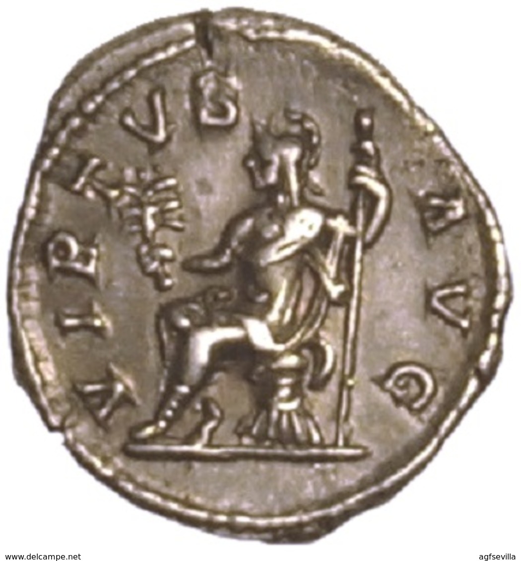 IMPERIO ROMANO. ALEJANDRO SEVERO. DENARIO. VIRTUS. PLATA. ANCIENT ROMAN COIN - La Dinastía De Los Severos (193 / 235)