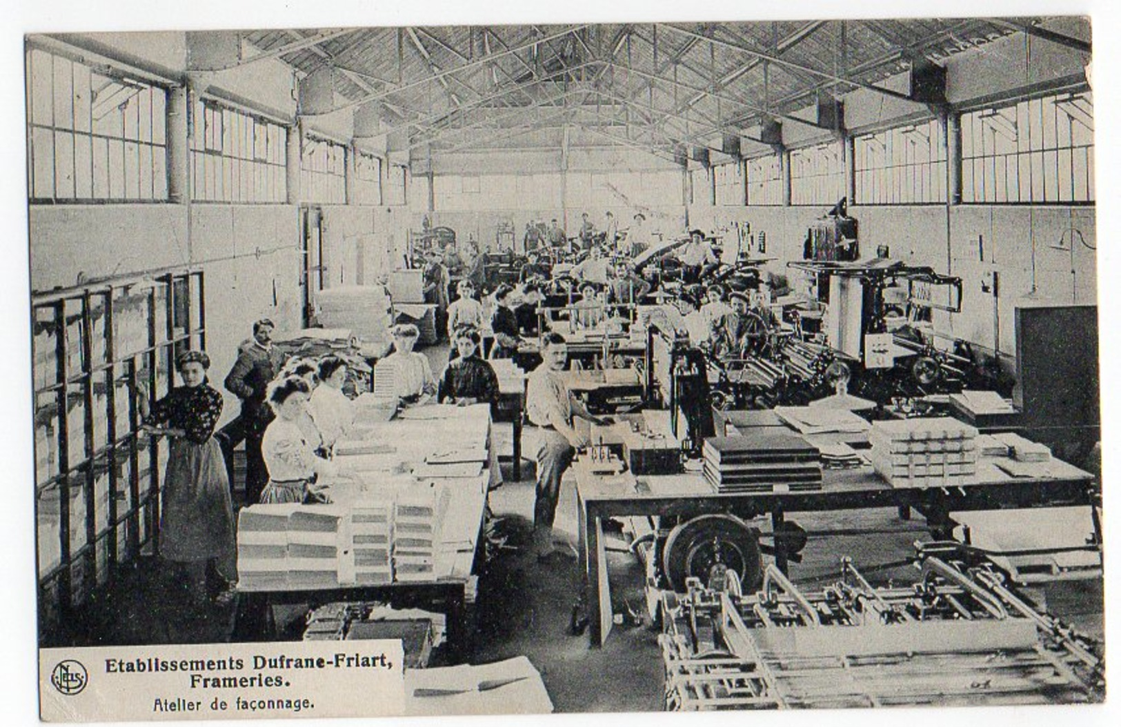 Frameries Dufrane Friart Etablissement Typo Lithographiques Atelier De Faconnage - Frameries