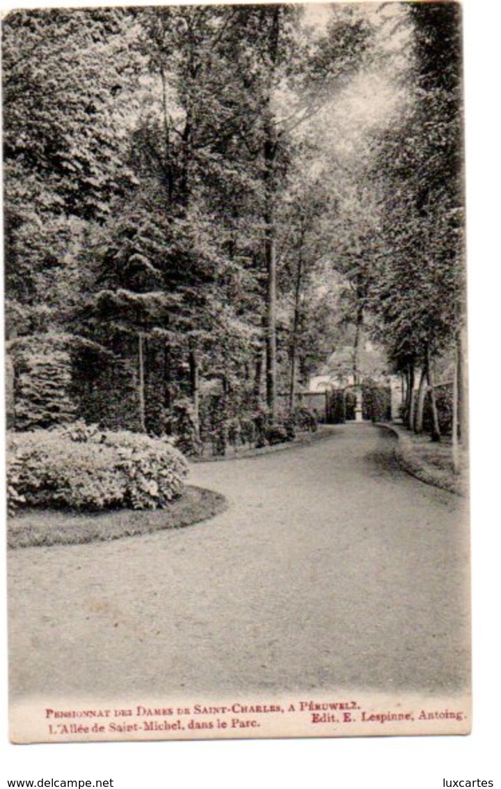 PENSIONNAT DES DAMES DE SAINT CHARLES A PERUWELZ. L' ALLEE DE SAINT MICHEL..... - Péruwelz