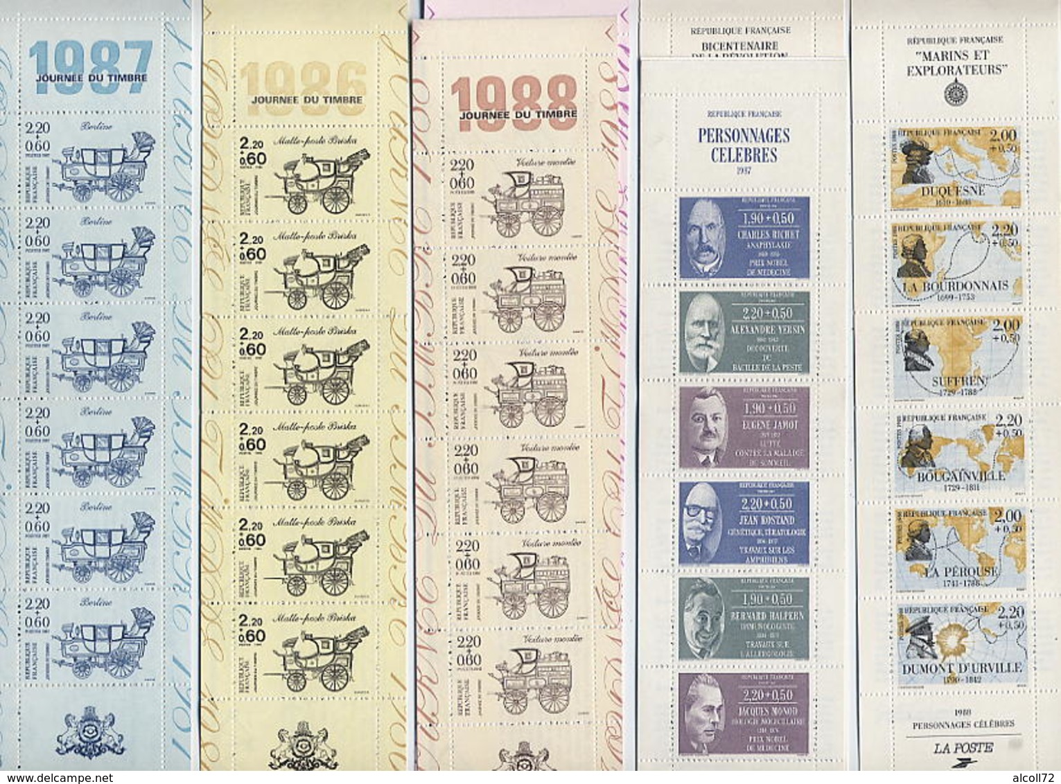 Lot 23 CARNETS TIMBRES Entre 1986 Et 1995 - Valeur Faciale= 354f Ou 54€ - Ongebruikt