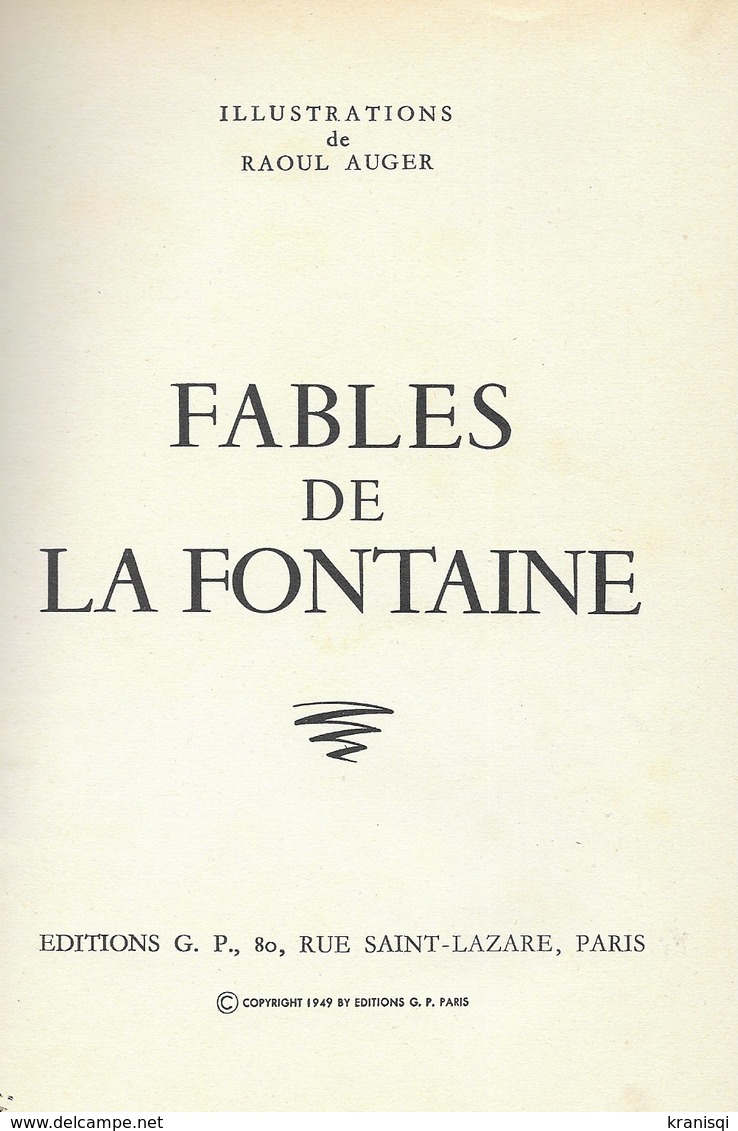 Livre , Fables De La Fontaine - Bibliothèque Rouge Et Or