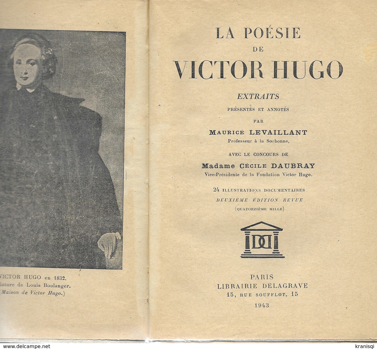 Livre ,  La Poésie  De Victor Hugo - Auteurs Français