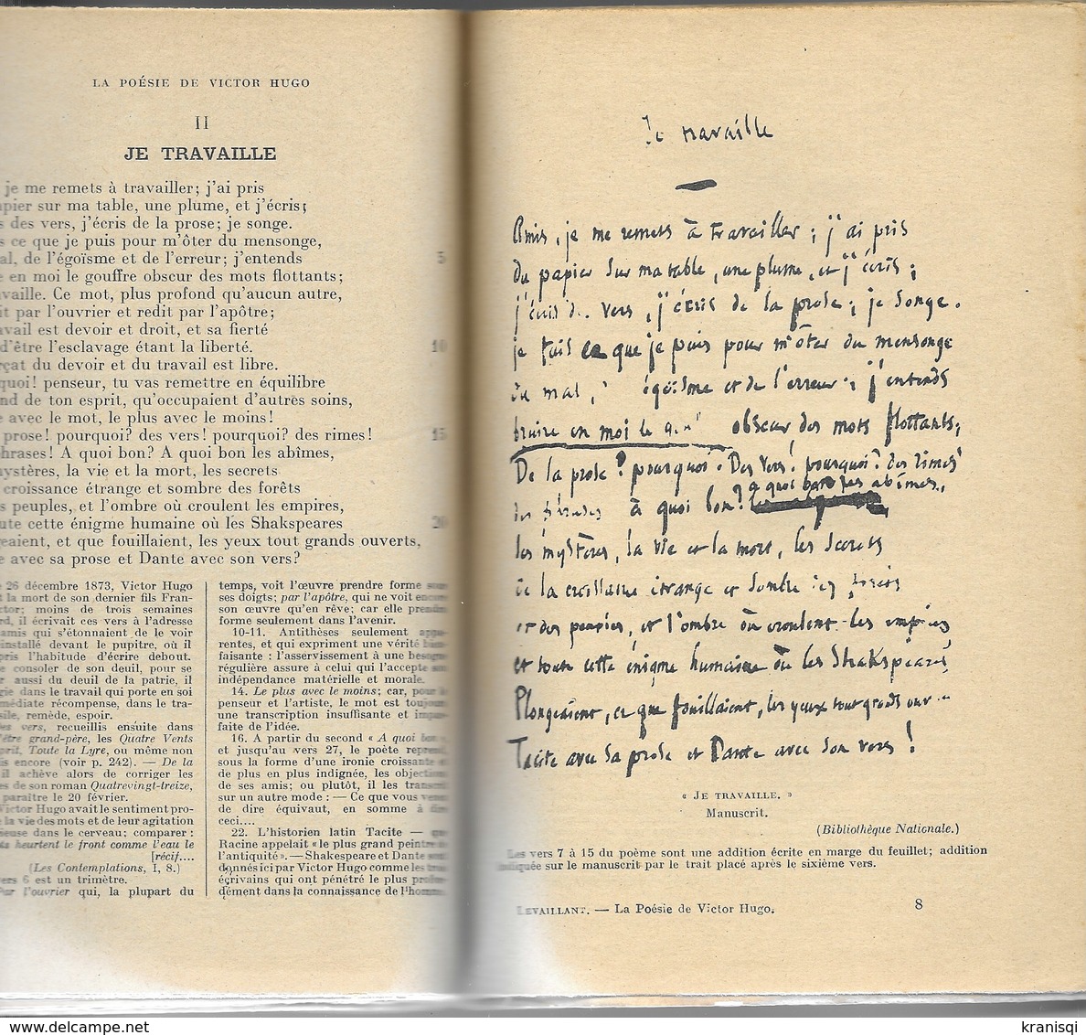 Livre ,  La Poésie  De Victor Hugo - Auteurs Français