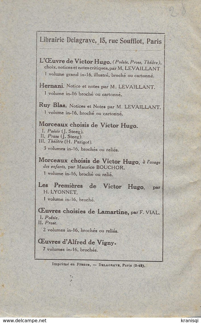 Livre ,  La Poésie  De Victor Hugo - Auteurs Français