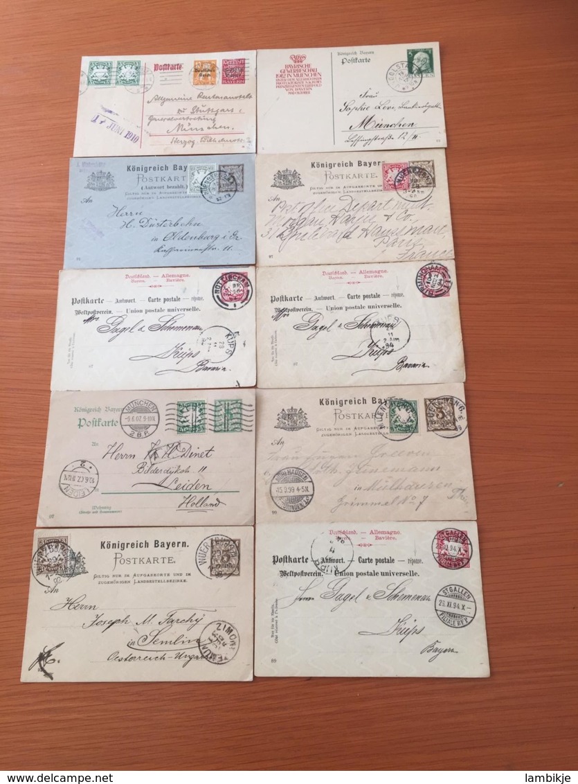 +++ Sammlung 10 Postkarten Bayern Ab 1894 +++ - Sammlungen (ohne Album)