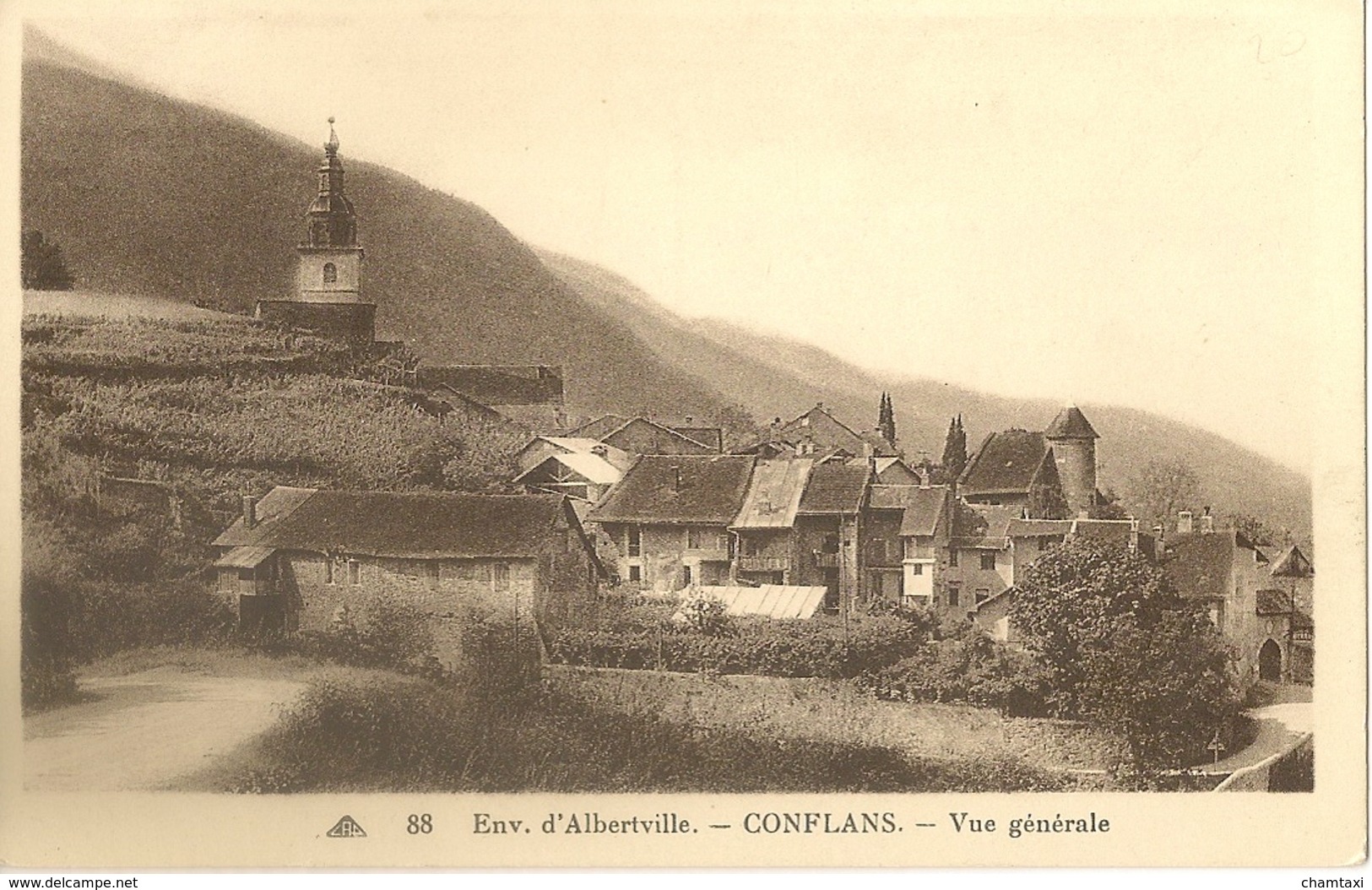 73 CONFLANS VUE DU VILLAGE ENVIRON ALBERTVILLE EDITEUR COMPAGNIER DES ARTS PHOTOMECANIQUE 88 - Albertville