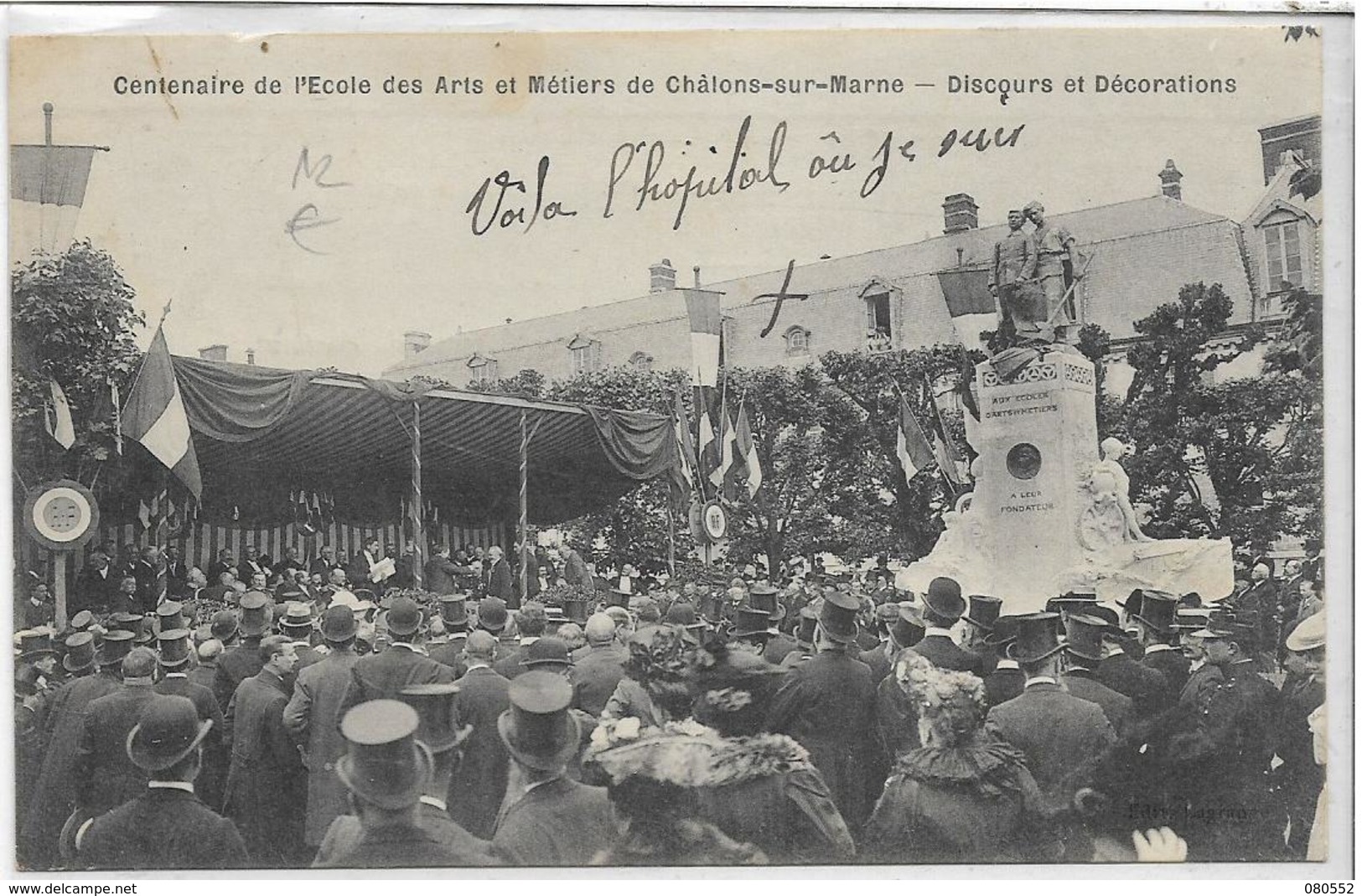 51 CHÄLONS-SUR-MARNE . Centenaire De L'Ecole Des Arts Et Métiers , Discours , Décoration  , édit : Lagrange , état Extra - Châlons-sur-Marne