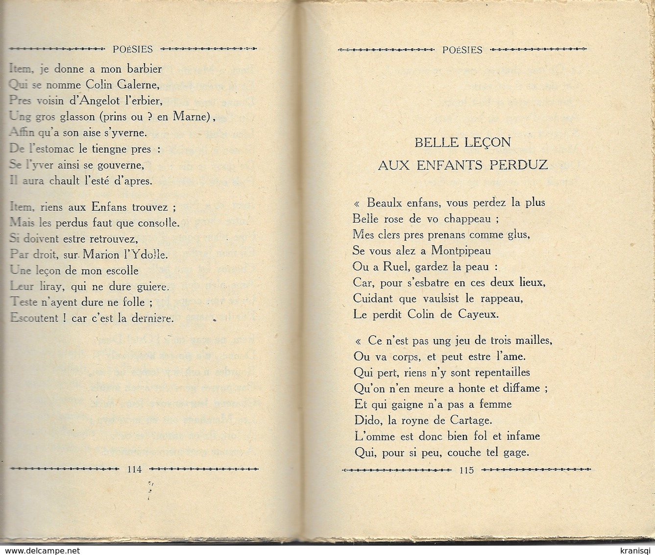 Livre ,  Poésies  François Villon - Auteurs Français