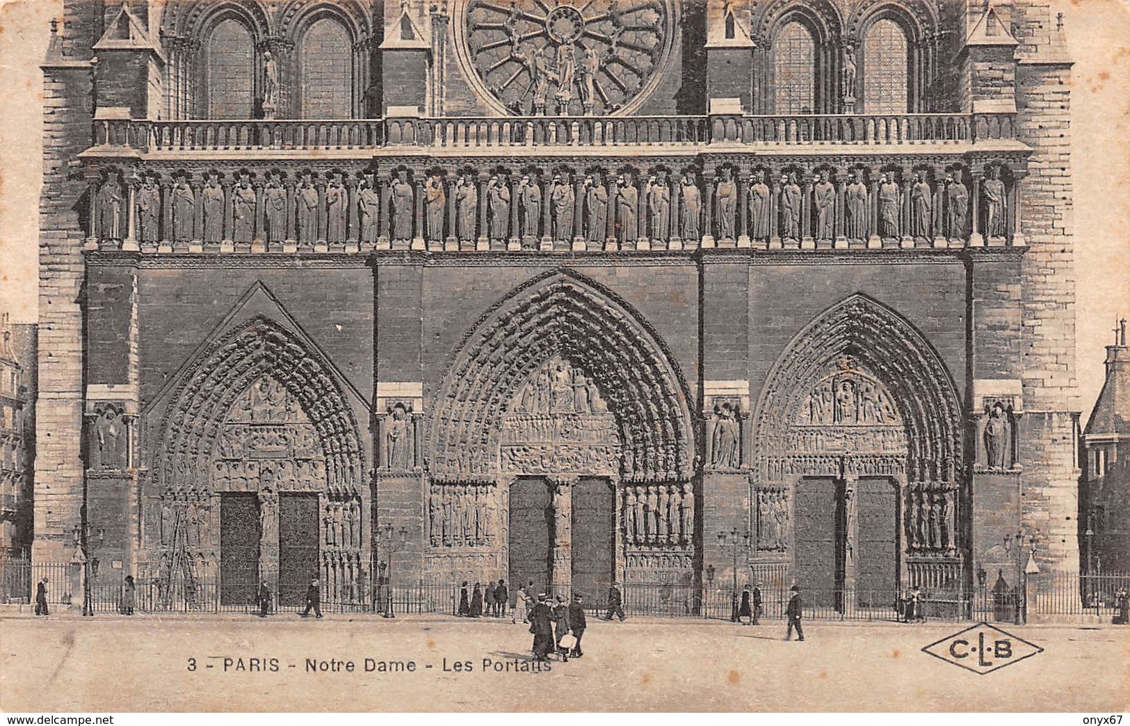 Carte Postale Photo PARIS (75) Cathédrale Notre-Dame Les Portails (Eglise-Religion) - Eglises