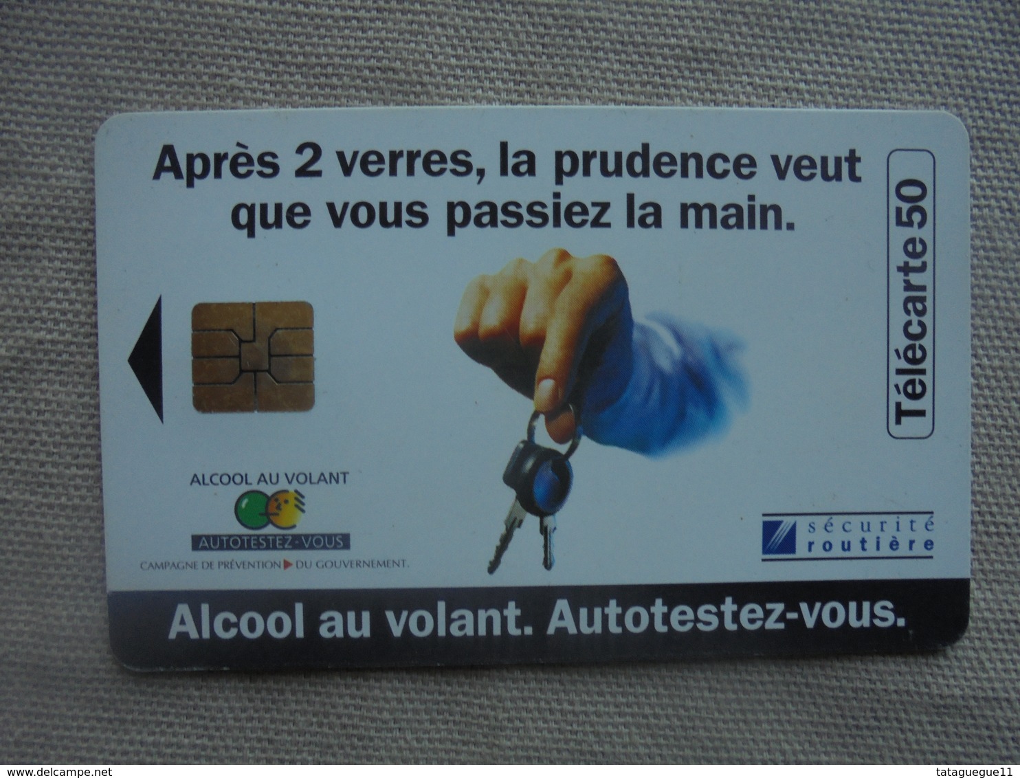 Télécarte 50 Unités Alcool Au Volant Sécurité Routière 08/96 - Autres & Non Classés