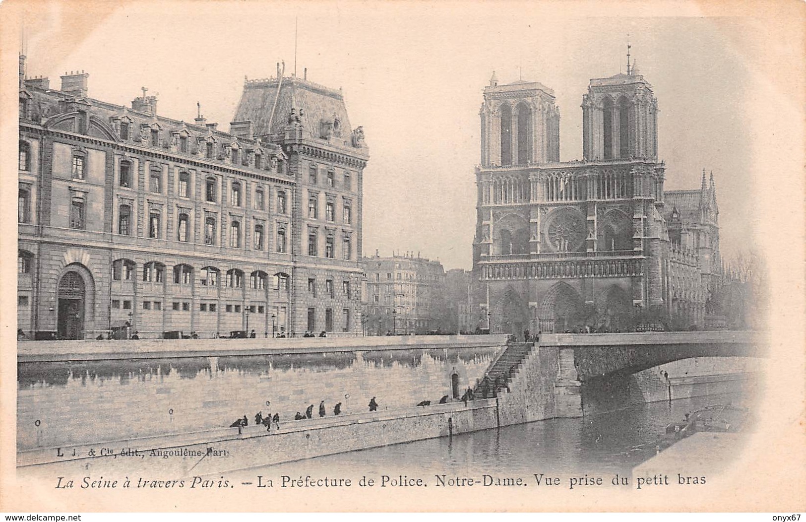 Carte Postale  PARIS (75) Cathédrale Notre-Dame 1163-1260 Et La Préfecture De Police (Eglise-Religion) - Eglises