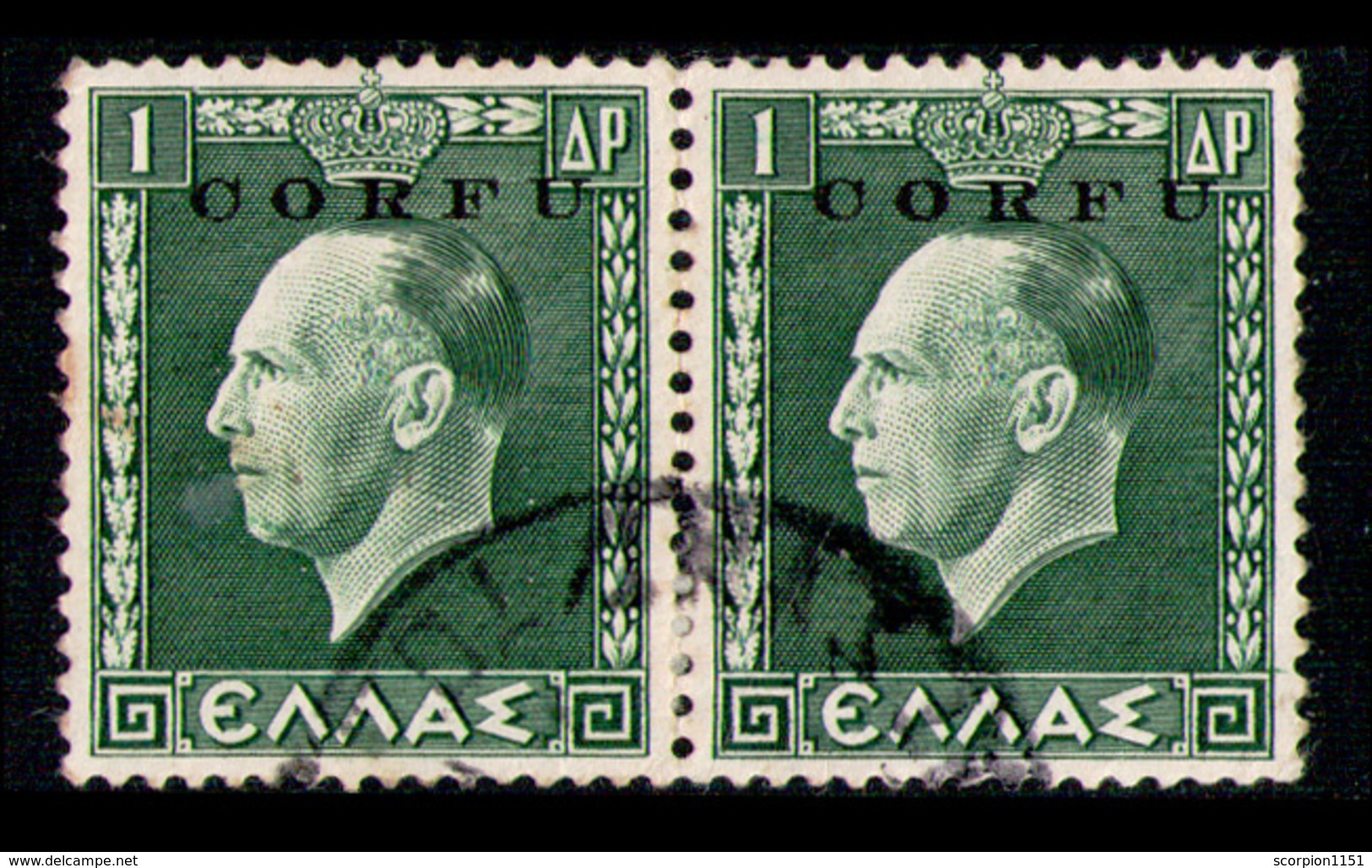 GREECE CORFU 1941 - Pair Used - Corfù