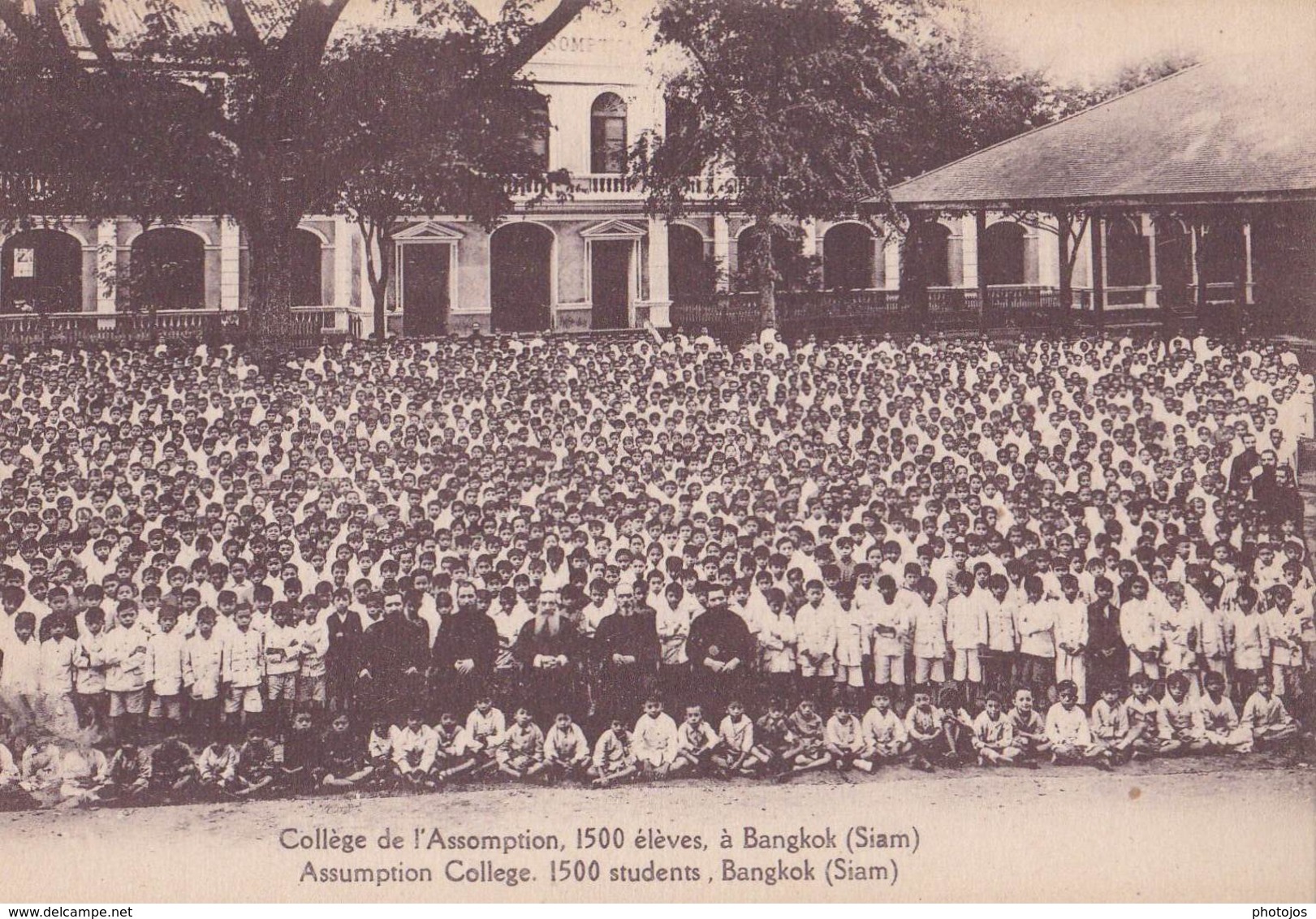 Post Card> Siam  Bangkok Collège De L'Assomption 1500 élèves    Missions Etrangères  TBE NO PAYPAL - Thaïlande