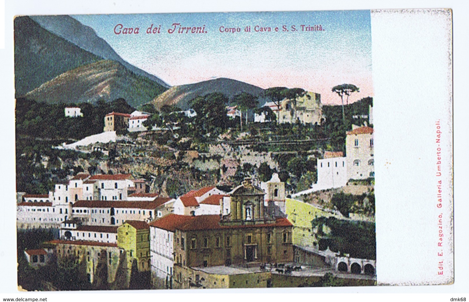CAVA DE' TIRRENI - CORPO DI CAVA E S.S. TRINITA - EDIZ. RAGOZINO 1900s ( 3212 ) - Cava De' Tirreni