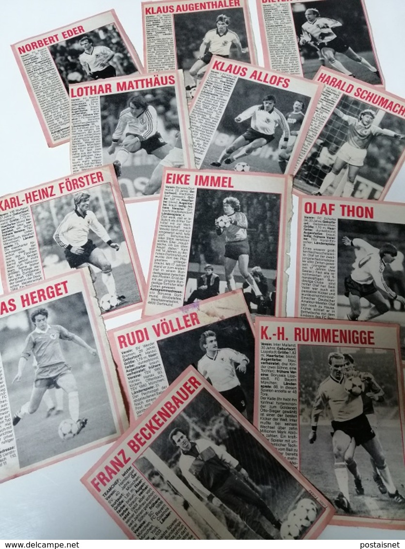 Folhetos/recortes De Jornal/revista De Antigos Futebolistas (13) E Tenistas (7) - Old Soccer Players (13) And Tennis Pla - Other & Unclassified