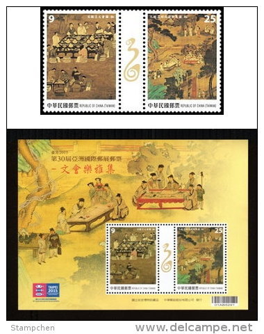 Rep China 2015 30th Asian Stamp Exhi Stamps & S/s-Literary Gatherings Painting Drink Wine Tea Calligraphy Rock Music - Other & Unclassified