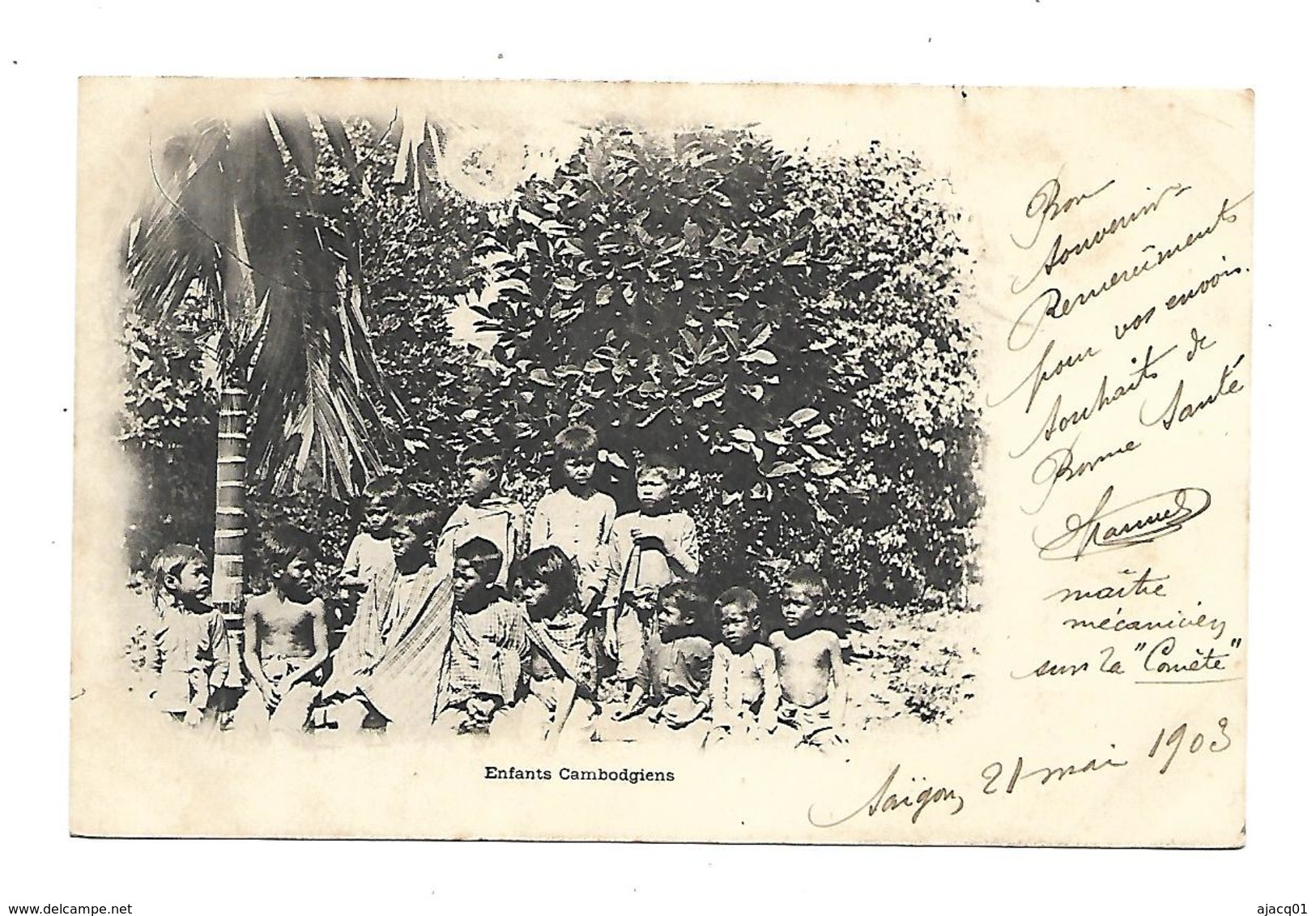 Cambodge  Enfants Cambodgiens 1903 - Cambodia