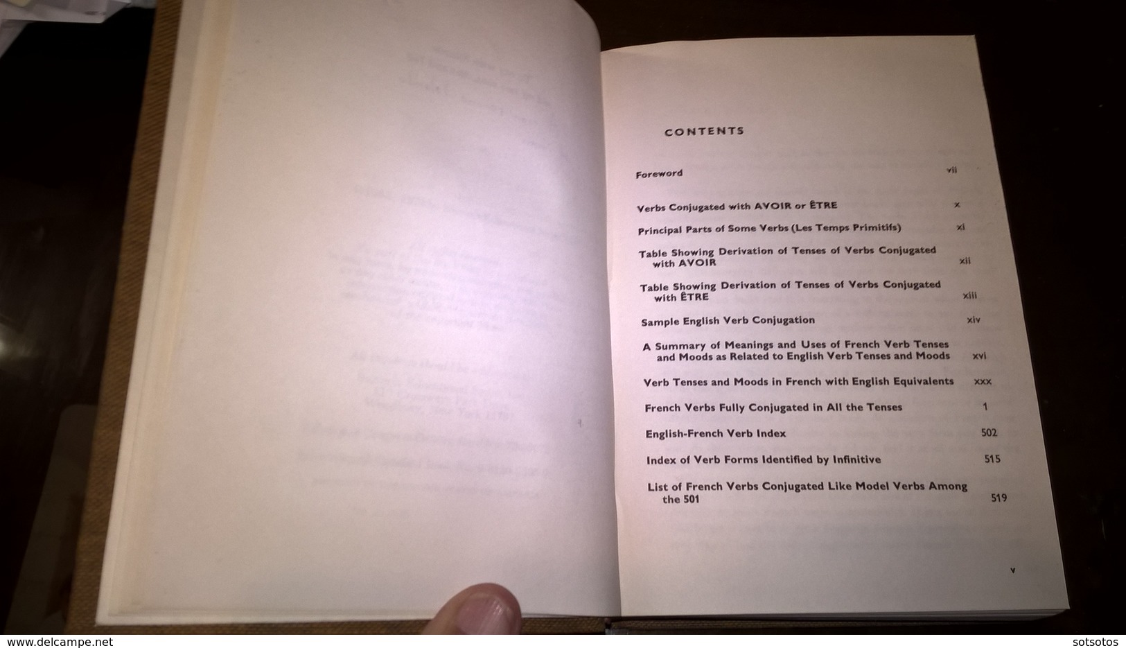 DICTIONARY Of 501 FRENCH VERBS. Fully Conjugated In All The Tenses: By Chr. KENDRIS - New York (1970) - 528 Pages - Dictionnaires, Thésaurus