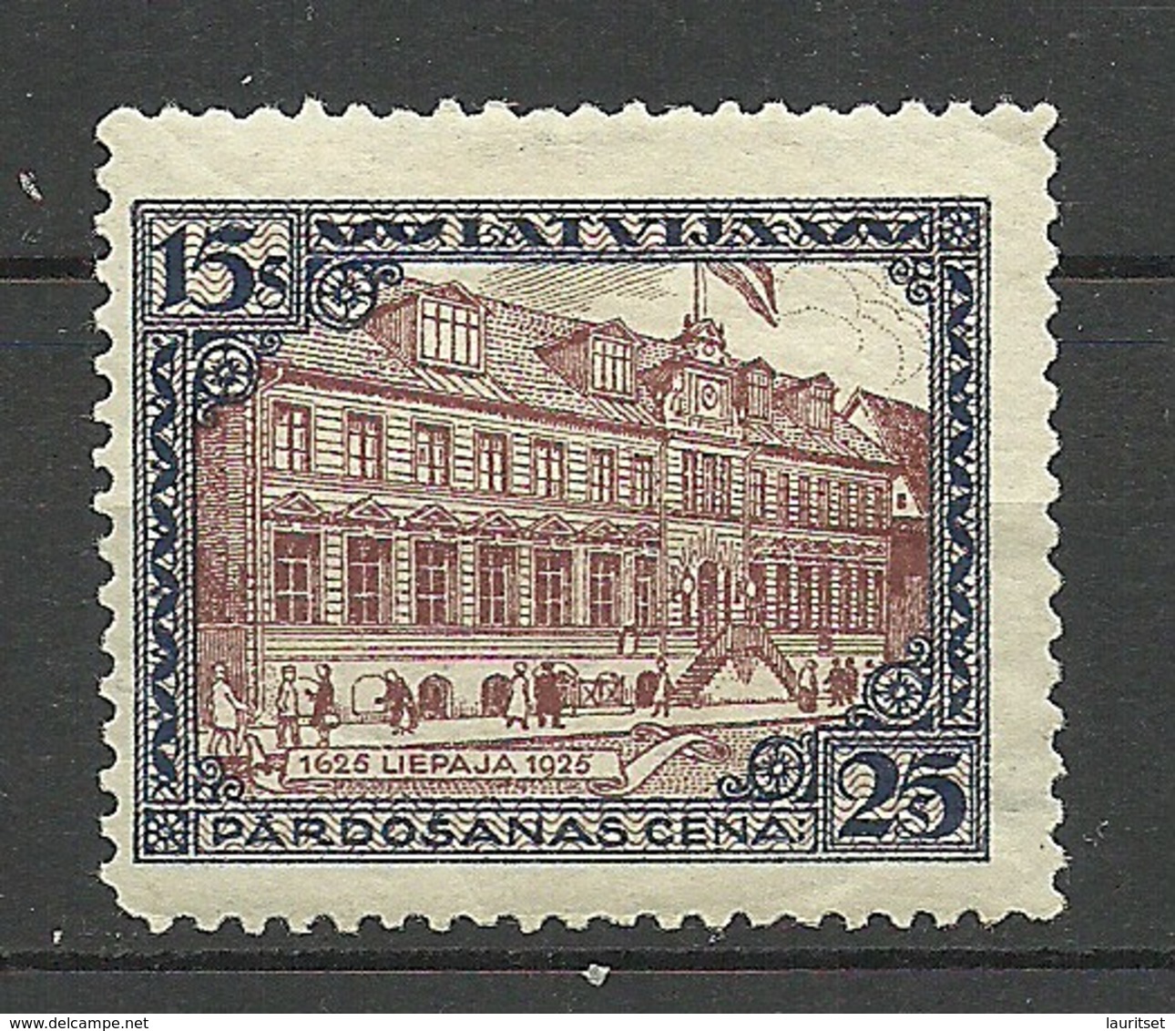 LETTLAND Latvia 1925 Libau Michel 108 A * - Letonia