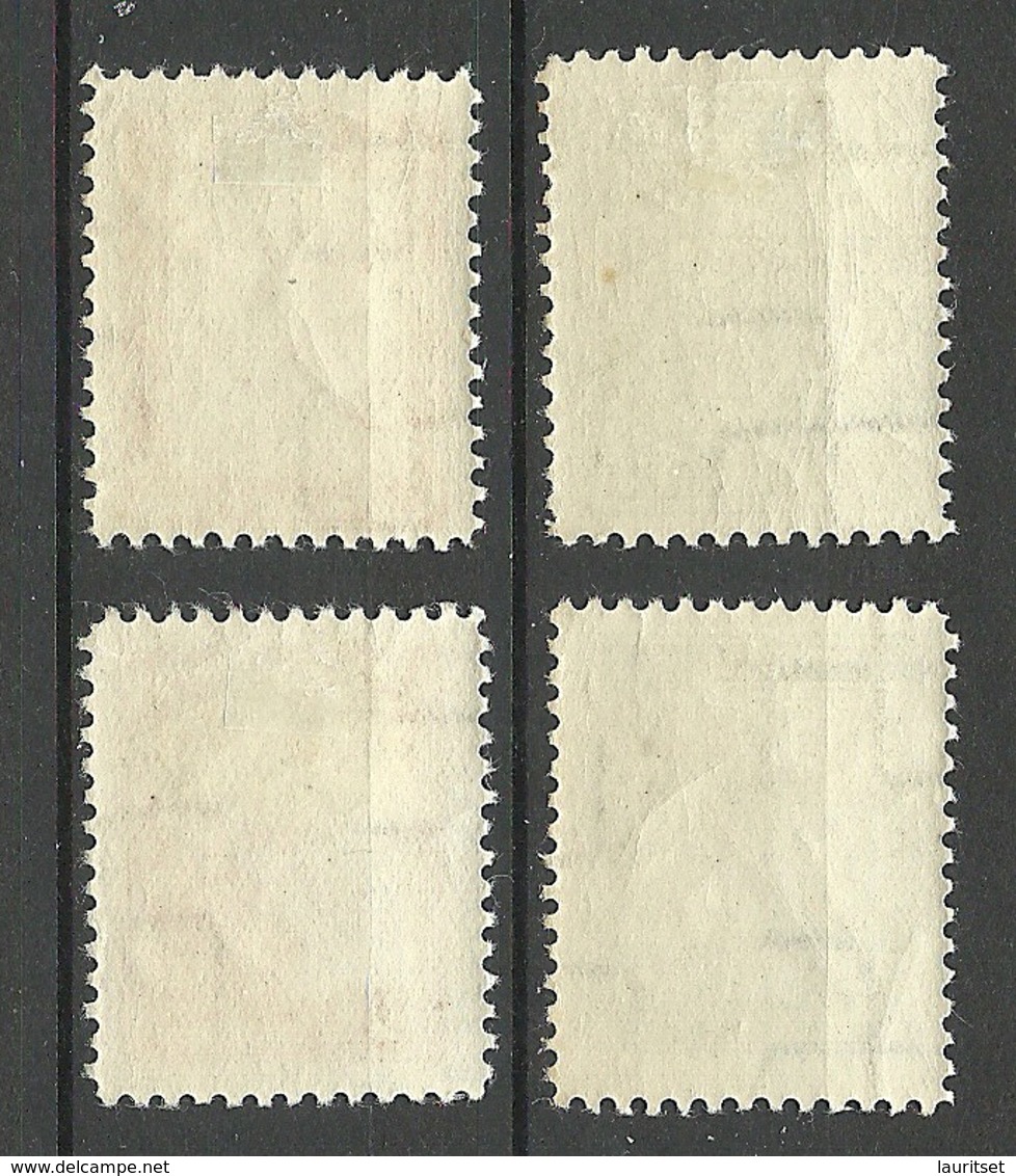 LETTLAND Latvia 1936 Michel 242 - 245 * Incl 2 Stamps With Inverted Watermark! - Latvia