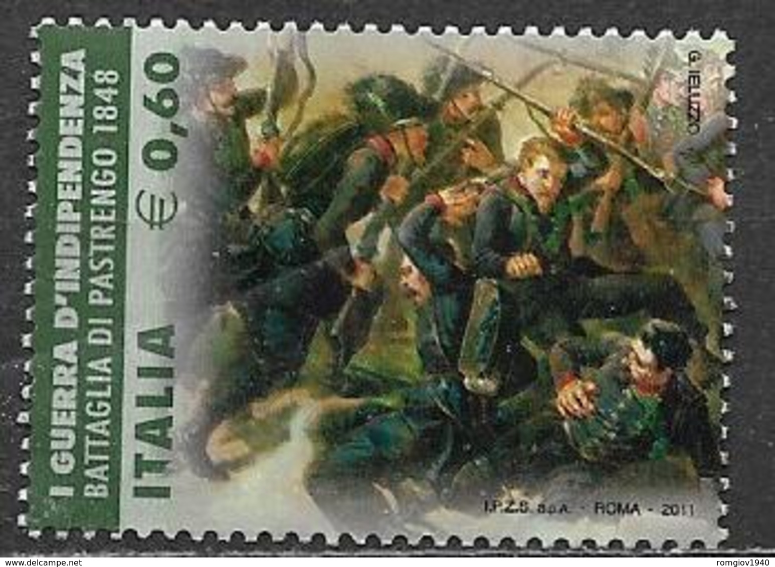 ITALIA  REPUBBLICA 2011 ANNIVERSARIO DELL'UNITA' D'ITALIA SASS. 3277 USATO VF - 2011-20: Usati