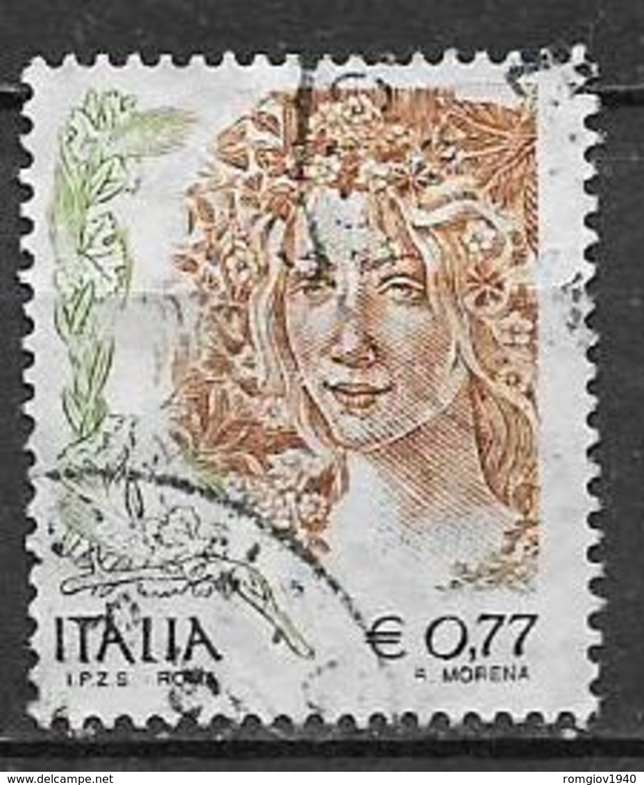 ITALIA  REPUBBLICA 2004 LA DONNA NELL'ARTE SASS. 2761 USATO VF - 2001-10: Usati