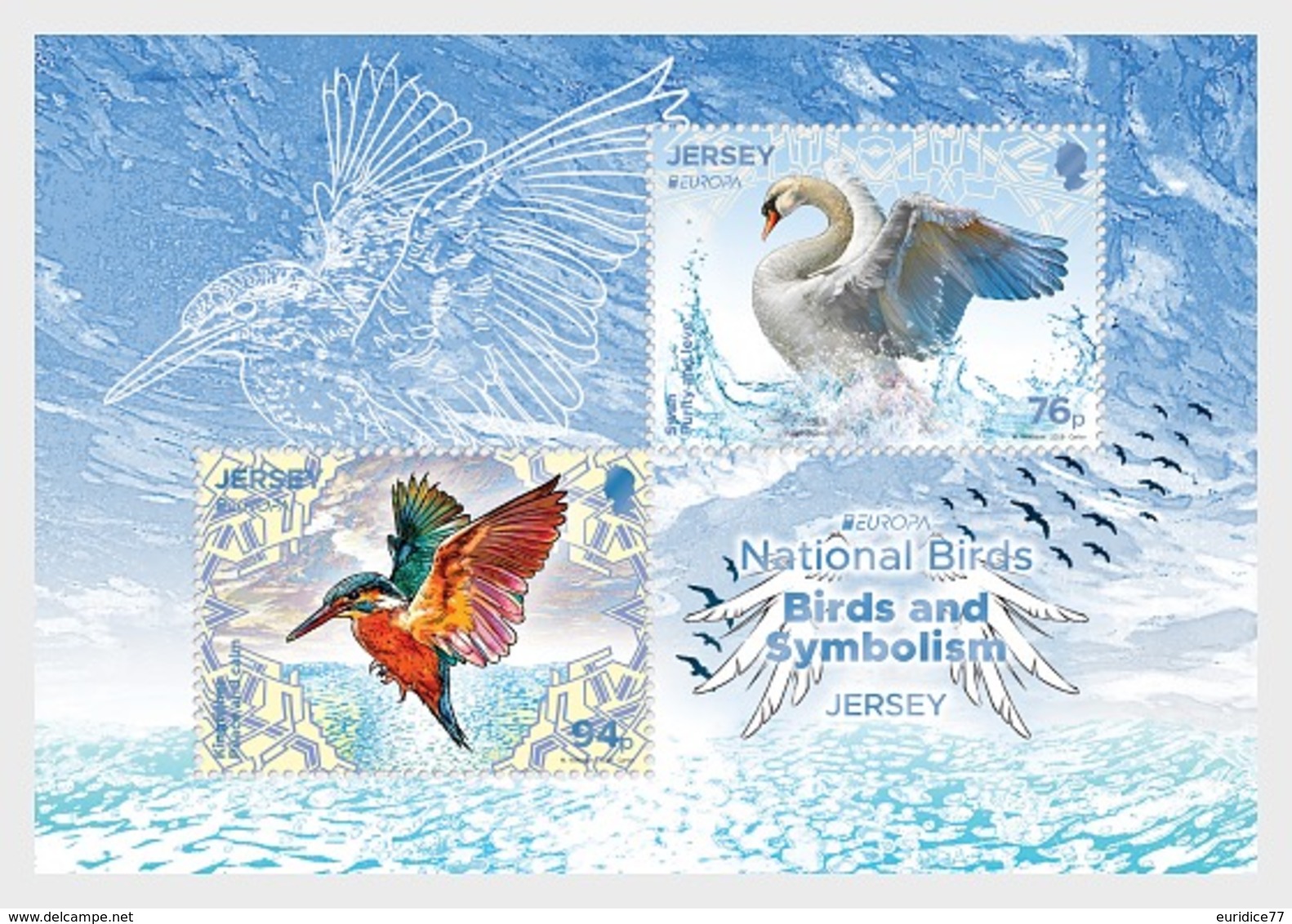Jersey 2019 - Europa 2019 – National Birds: Birds & Symbolism Sheet Mnh - Jersey