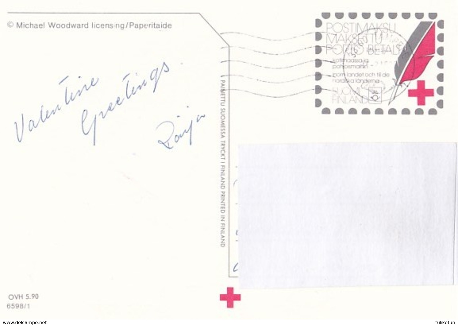 Postal Stationery - Flowers - Roses - Flower Wreath - Red Cross - Suomi Finland - Postage Paid - Interi Postali