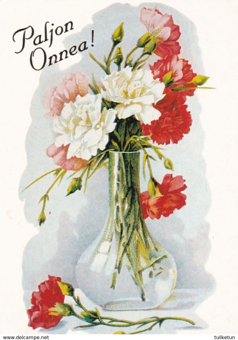 Postal Stationery - Flowers - Carnations In A Vase - Red Cross 1992 - Suomi Finland - Postage Paid - Interi Postali