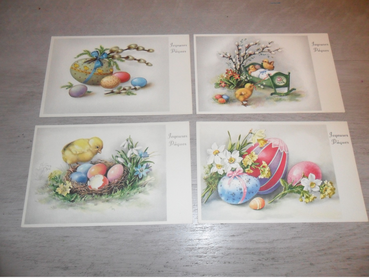 Beau lot de 60 cartes postales de fantaisie  Pâques   Mooi lot 60 postkaarten van fantasie  Pasen -  60 scans