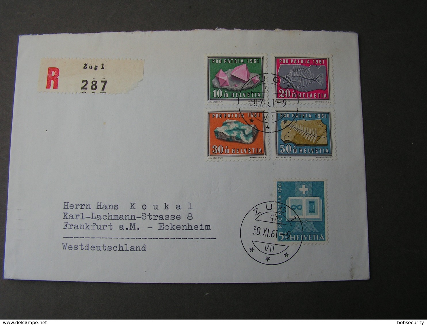 Schweiz  1961 Cv. Aus Zug FDC ?? - Briefe U. Dokumente