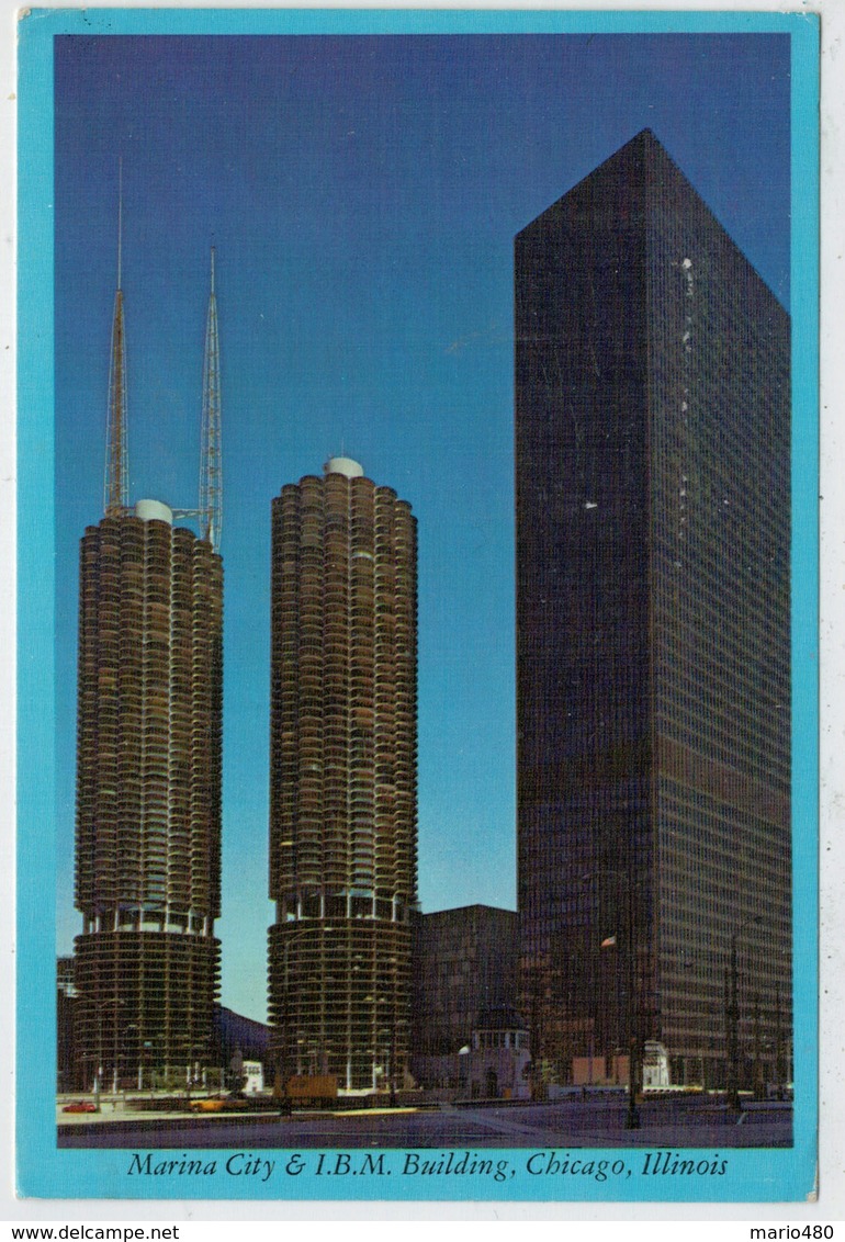 CHICAGO   MARINA  CITY  & IBM  BUILDING                (VIAGGIATA) - Chicago