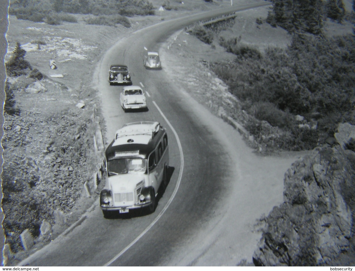 St,Anton , Arlberg 1958 Schöne Buspartie - Busse & Reisebusse