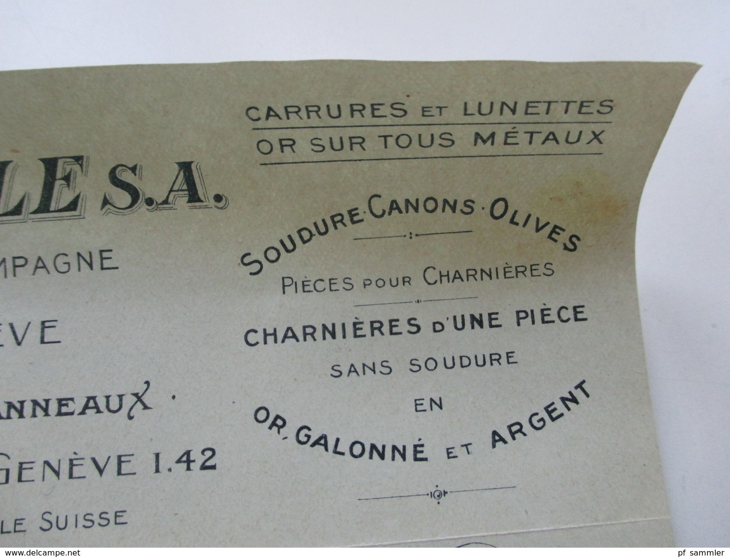 Schweiz 1924 / 26 4 Rechnungen La Nationale S.A. Usines A Geneve & Champagne Fabrication Assortiment Securitas - Svizzera