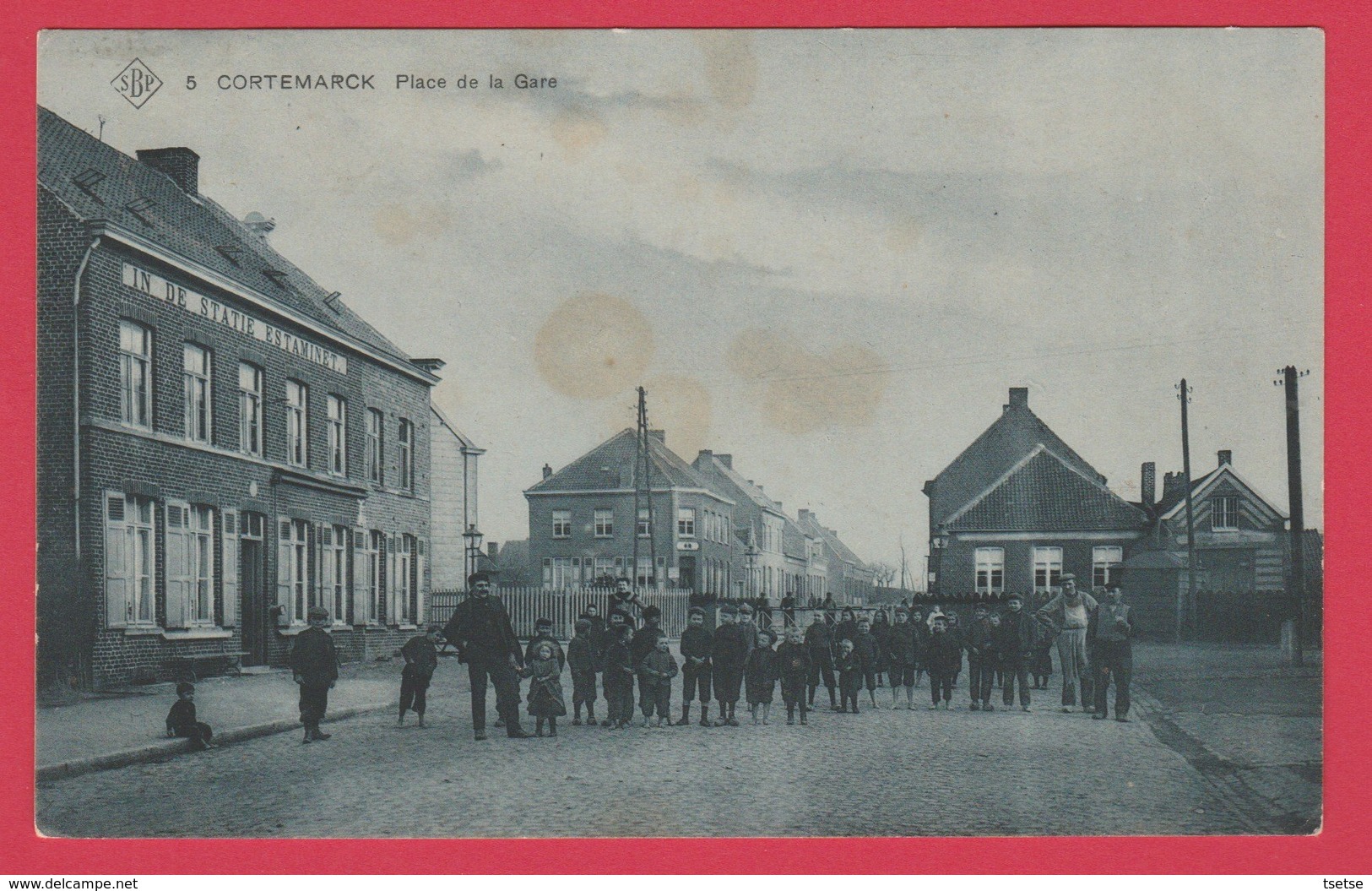 Kortemark / Cortemarck - Place De La Gare ... Geanimeeerd - S.B.P. -1910 ( Verso Zien ) - Kortemark