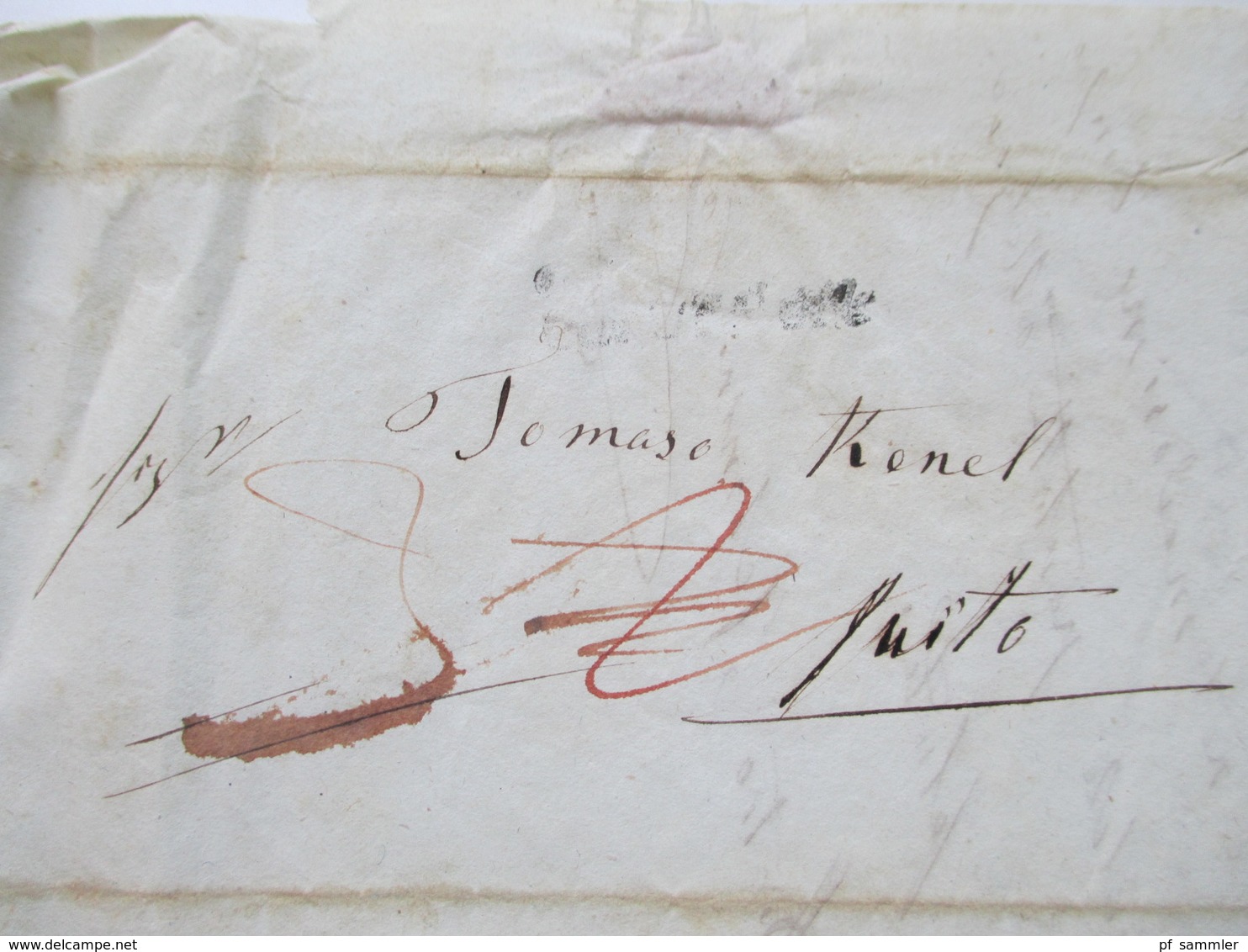 Schweiz 1847 Markenloser Brief / Bartaxe / Taxvermerk Und Blauer Stempel K2 Schwyz 2. Feb 47 - 1843-1852 Timbres Cantonaux Et  Fédéraux