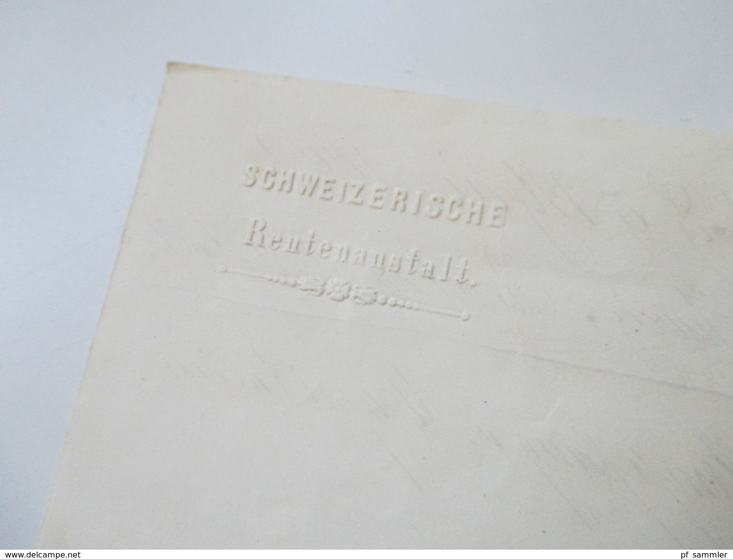 Schweiz 1862 Markenloser Brief 3 Stempel Zürich und K2 Schwyz und blauer Rahmenstempel Schweizer. Rentenanstalt