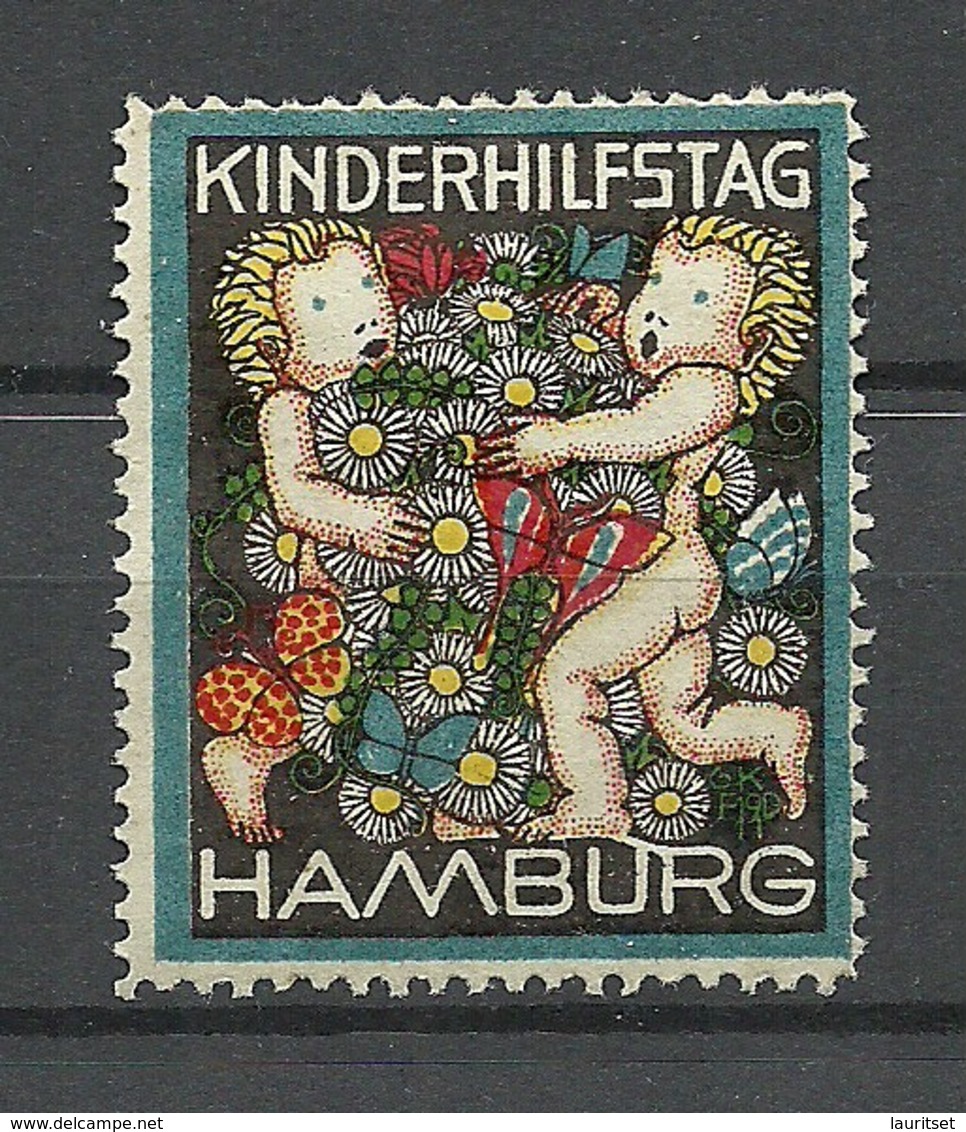 Deutschland Ca 1910 Kinderhilfstag Hamburg Charity Vignette Child Protection Kinderhilfe * - Cinderellas