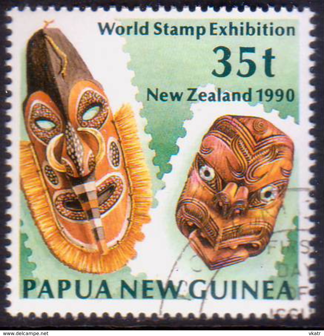 PAPUA NEW GUINEA 1990 SG #621 35t Used "New Zealand 1990" - Papua New Guinea