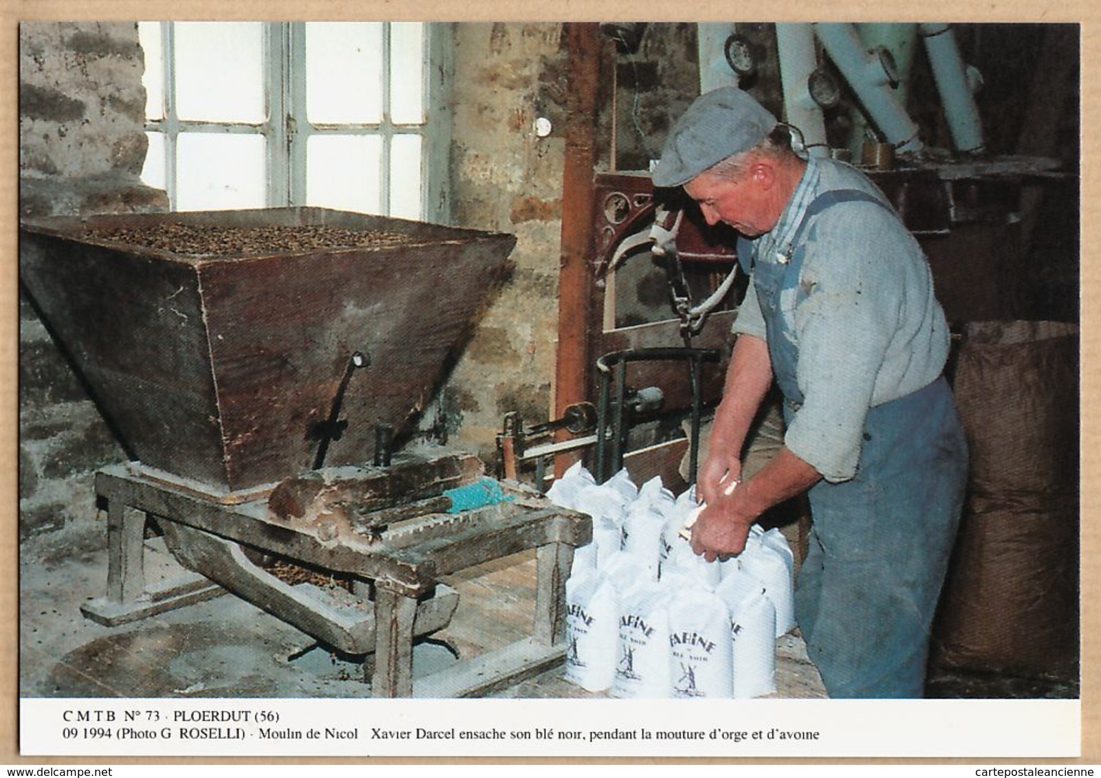 X56032 PLOERDUT Morbihan Moulin De NICOL Xavier DARCEL Ensache Son Blé Noir Orge Avoine Photo ROSELLI 1994 C.M.T.B N°73 - Autres & Non Classés