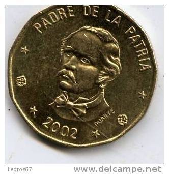 REPUBLIQUE DOMINICAINE 1 PESO 2002 PADRE DE LA  PATRIA - Dominikanische Rep.