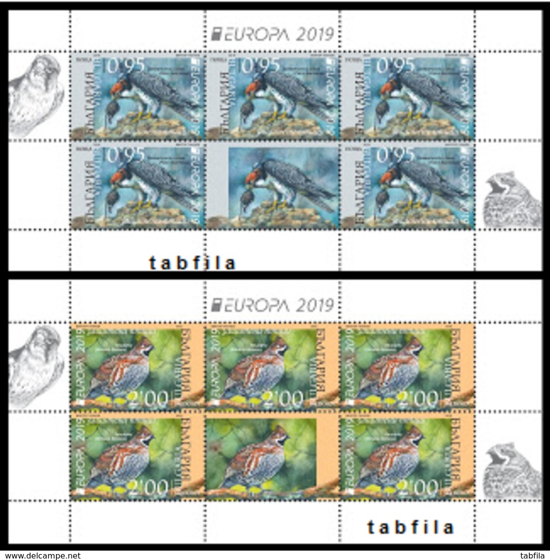 BULGARIA \ BULGARIE - 2019 - EUROPE-SEPT - Oiseaux Protégés (PREORDER!) - 2 PF** - Nuevos