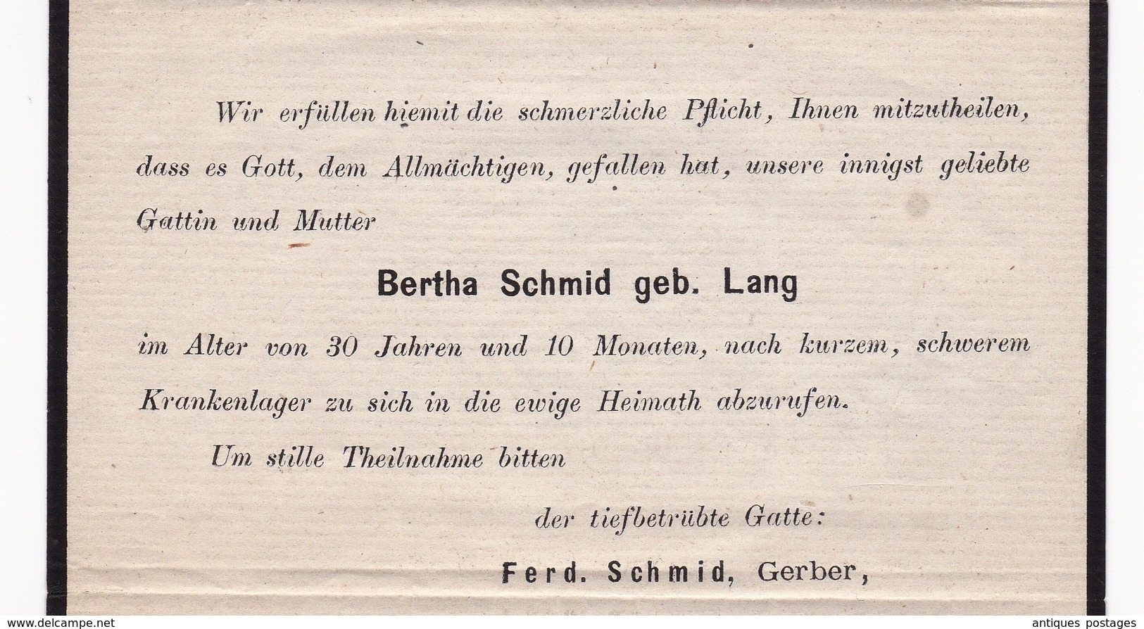 Lettre Stein am Rhein 1873 Suisse Helvetia Bertha Schmid Lang