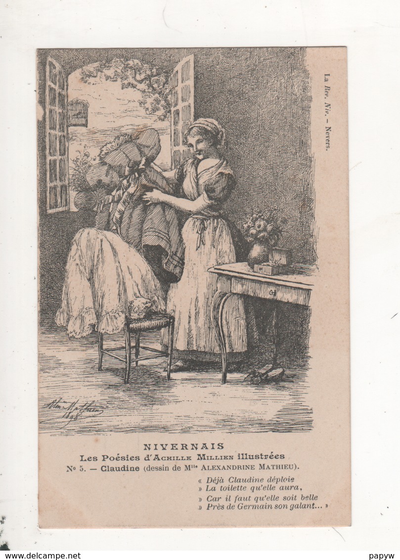 Achille Millien Poesies Claudine N°5 - Autres & Non Classés