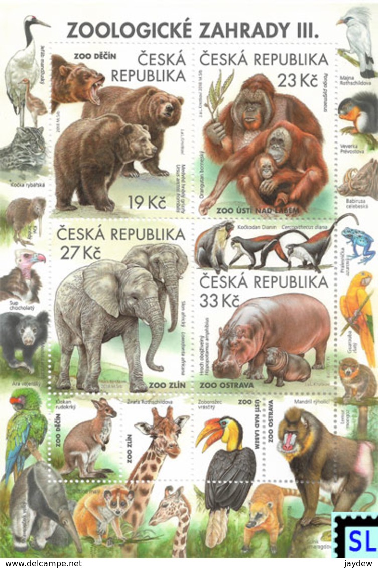 Czech Republic Stamps 2018, Nature Protection, Zoological Gardens III, Zoo, MS - Other & Unclassified