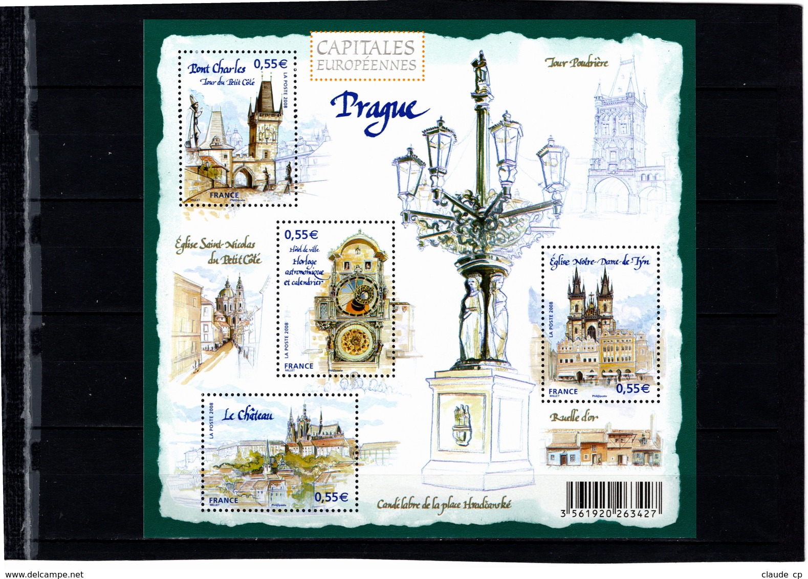 Blocs & Feuillets N° 126 **--Capitales Européennes--PRAGUE--2008-- Timbres N° 4301 à 4304 - Neufs