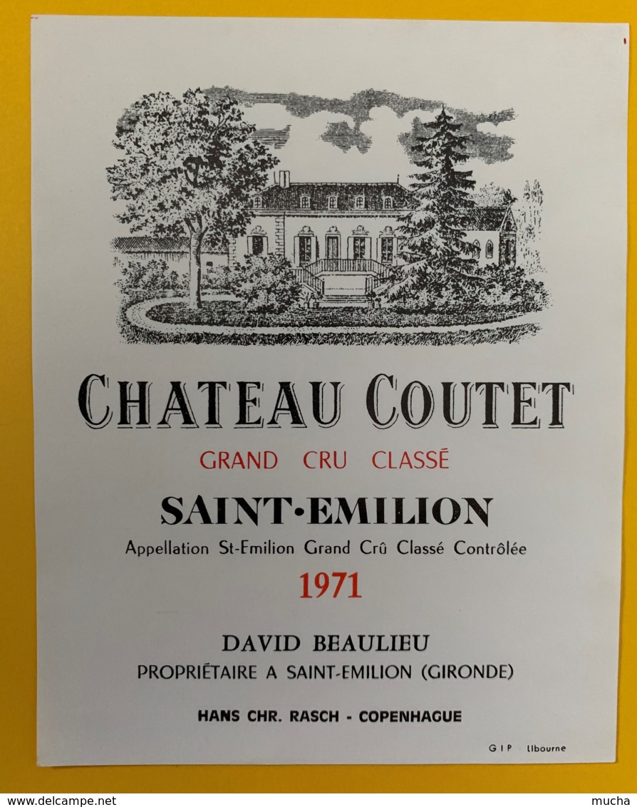10327 - Château Coutet 1971 Saint Emilion - Bordeaux
